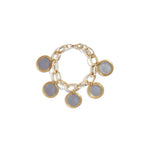 Carica l'immagine nel visualizzatore Galleria, Bracciale con ciondoli moneta bicolore