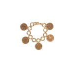 Carica l'immagine nel visualizzatore Galleria, Bracciale dorato con ciondoli moneta