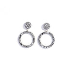 Carica l'immagine nel visualizzatore Galleria, Orecchini con cerchi bianchi e neri