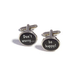 Load image into Gallery viewer, Cufflinks 'Don't Worry, Be Happy'