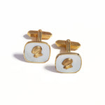 Load image into Gallery viewer, Knight cufflinks in mother of pearl