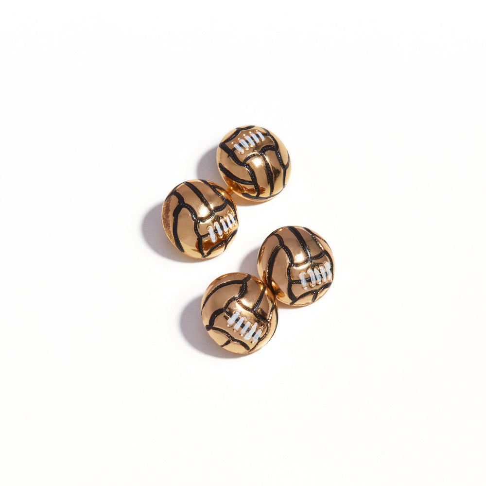 Vintage double sided soccer cufflinks
