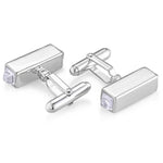 Carica l'immagine nel visualizzatore Galleria, Gemelli da polso argento cristalli
