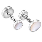 Carica l'immagine nel visualizzatore Galleria, Gemelli doppi argento e madreperla
