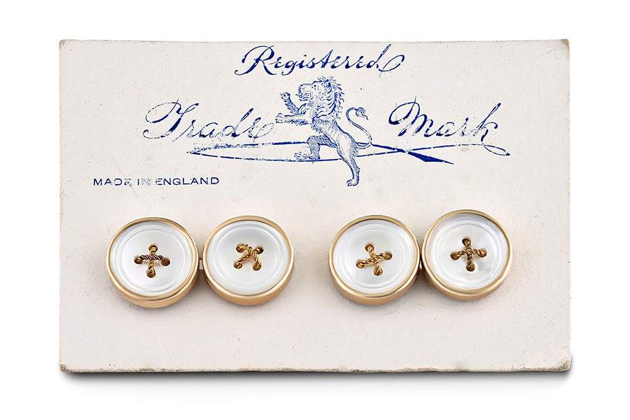 Gemelli vintage bottoni in madreperla