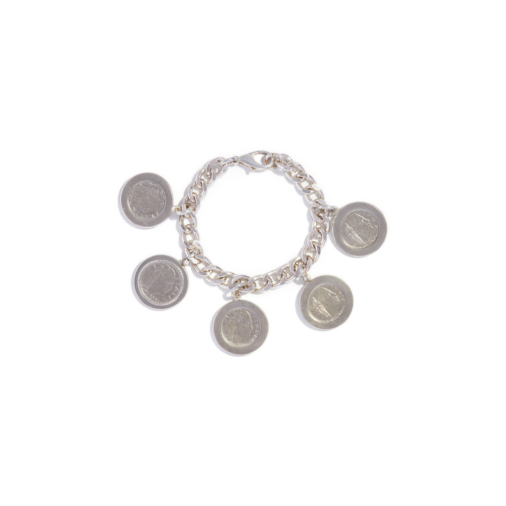 Bracelet with coin charms