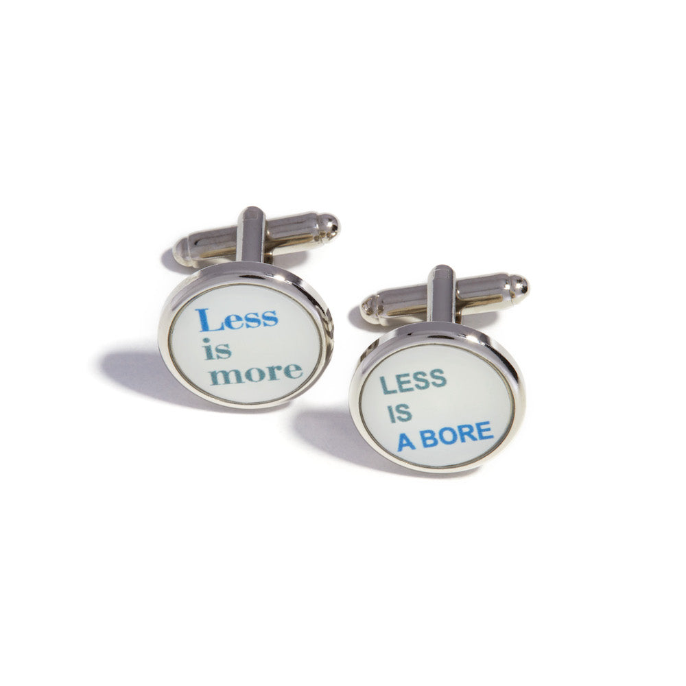 Less is more, Less is a bore Cufflinks 