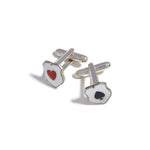 Load image into Gallery viewer, Spades and hearts Cufflinks

